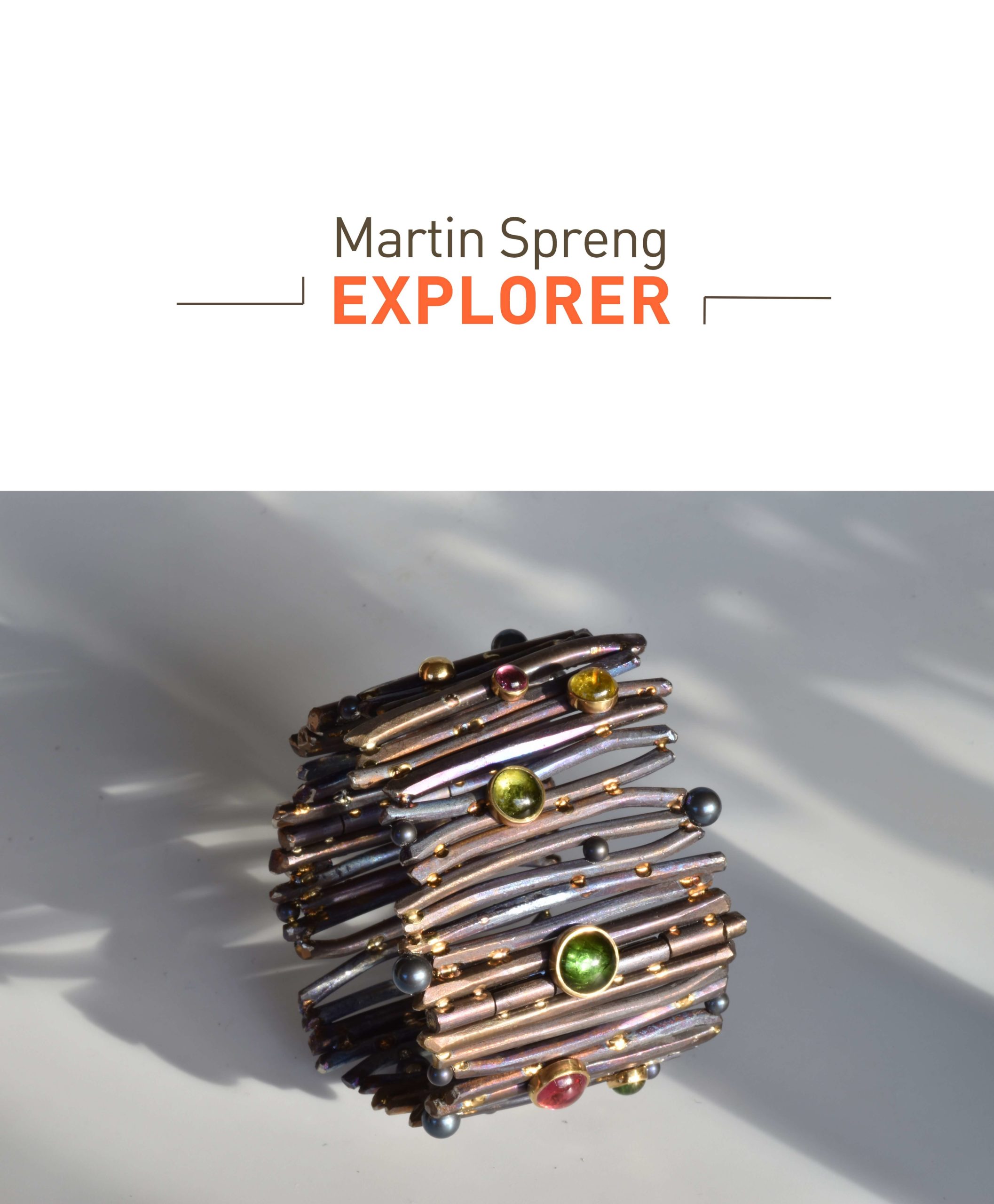 Martin Spreng exposition EXPLORER manchette "Les Roseaux" Titane et tourmalines