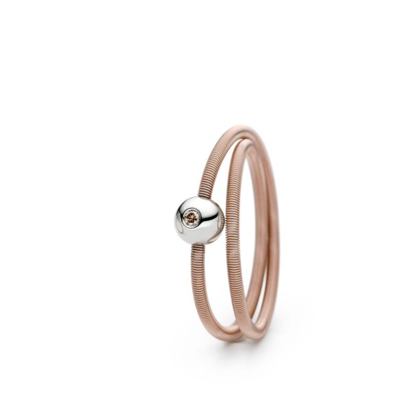 Bague Colette Diamant 2 Tours Or Rosewood