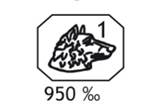 Tête d'aigle, or 18cts