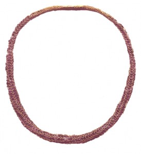 Collier tressé, or 22 cts et améthystes, Ulrike Hoffman-Schuell